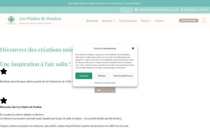 Screenshot of lespepitesdedoudou.com