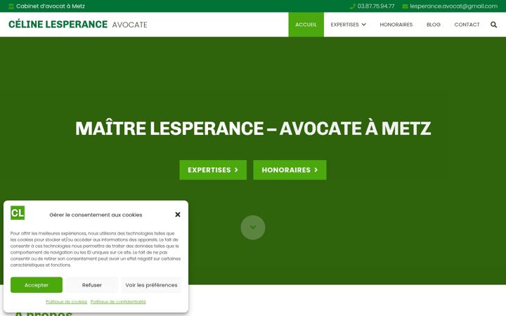 Screenshot of lesperanceavocat.fr