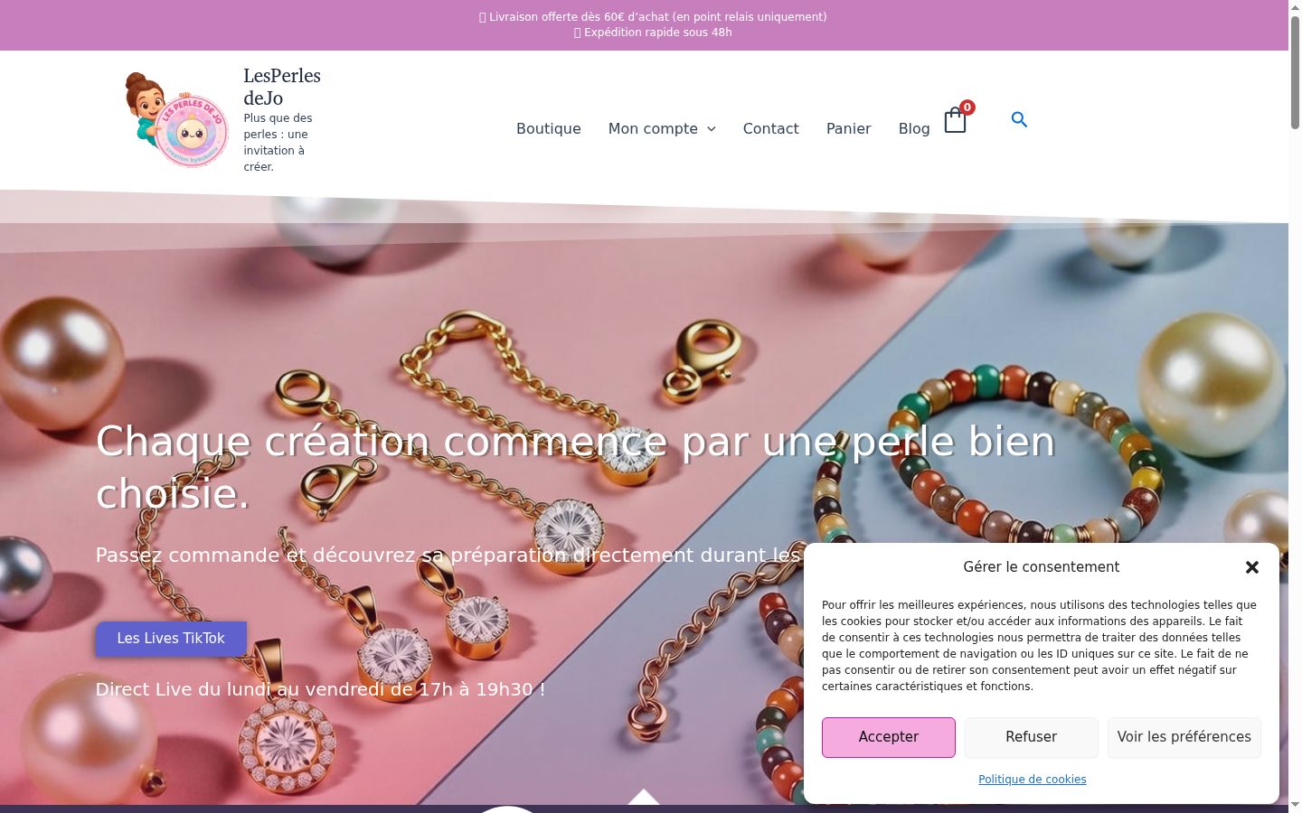 Screenshot del banner di consenso mostrato prima di qualsiasi interazione
