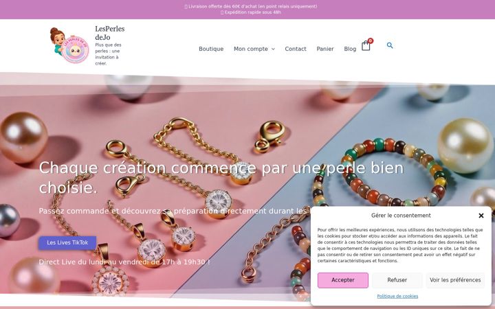 Screenshot of lesperlesdejo.eu