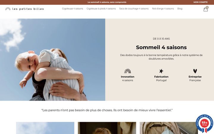 Screenshot of lespetitesbilles.com