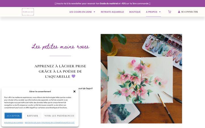 Screenshot of lespetitesmainsroses.com