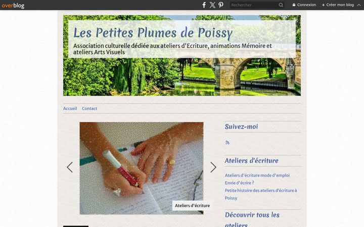 Screenshot of lespetitesplumesdepoissy.com