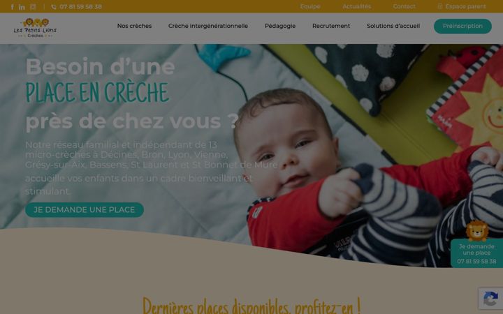 Screenshot of lespetitslions.fr