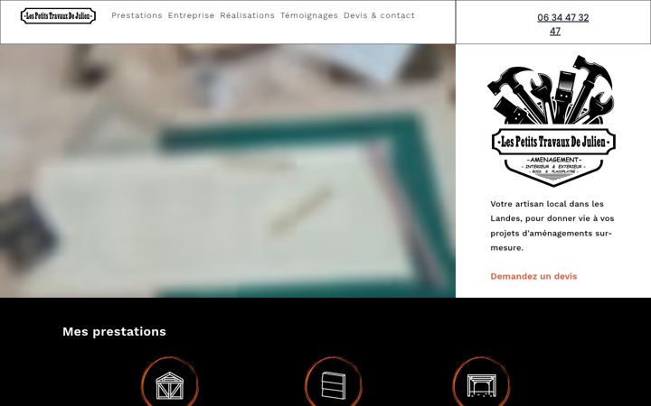 Screenshot of lespetitstravauxdejulien.fr