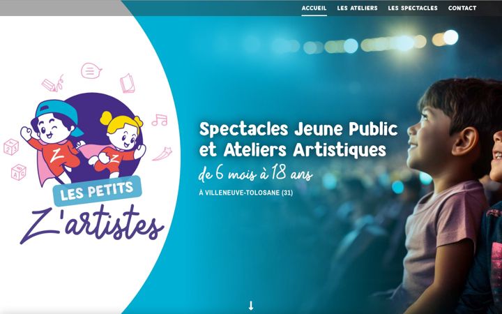 Screenshot of lespetitszartistes.fr