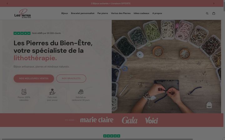Screenshot of lespierresdubienetre.be