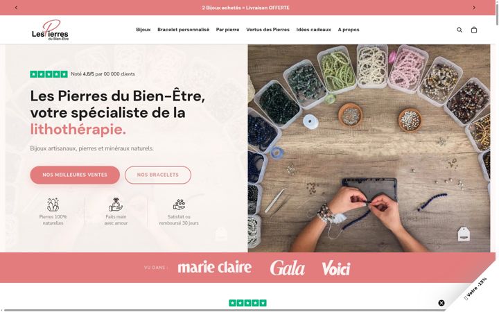 Screenshot of lespierresdubienetre.fr