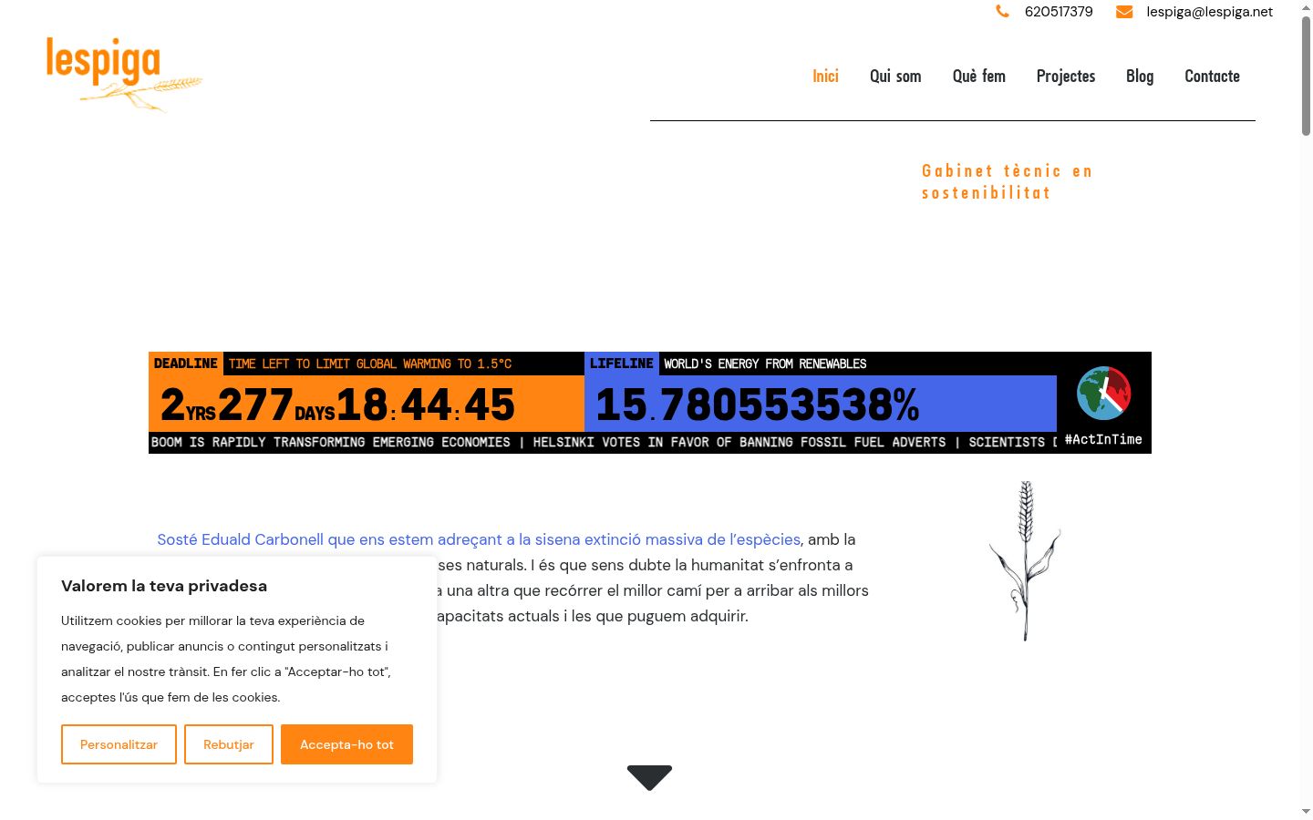 Screenshot tal-banner tal-kunsens muri qabel kwalunkwe interazzjoni