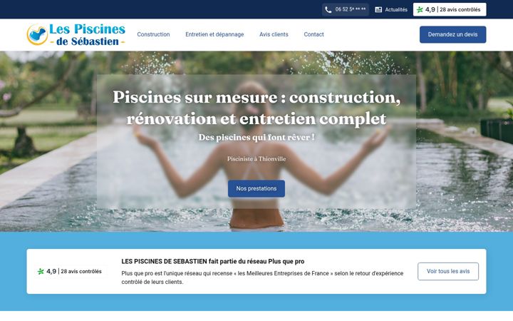 Screenshot of lespiscinesdesebastien.fr