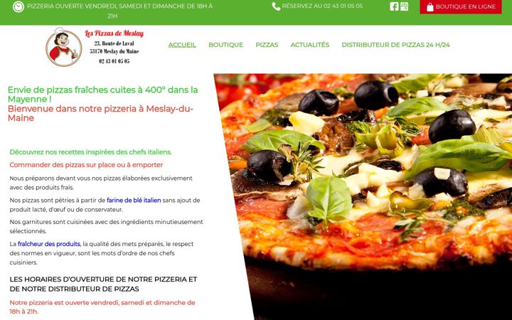 Screenshot of lespizzasdemeslay.fr
