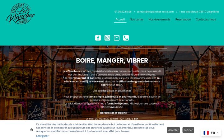 Screenshot of lesplanches-resto.com