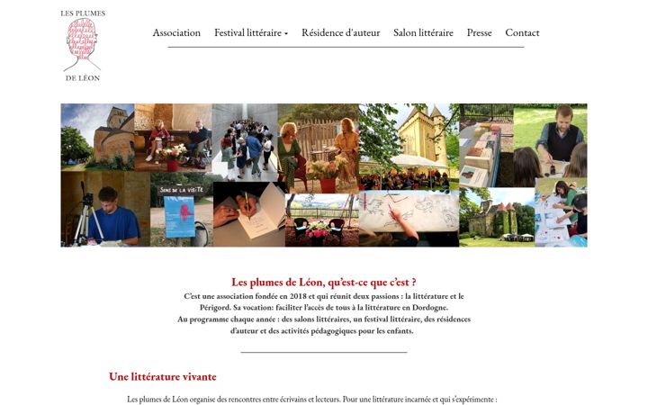 Screenshot of lesplumesdeleon.com