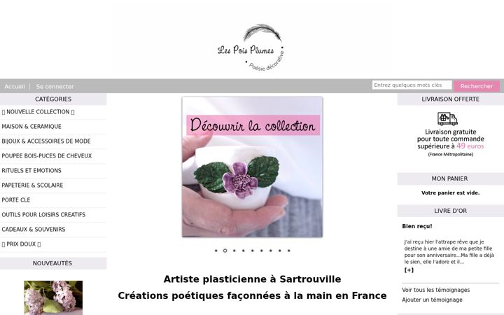 Screenshot of lespoisplumes.fr