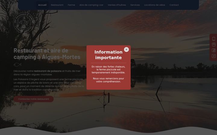 Screenshot of lespoissonsdargent.fr