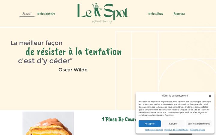 Screenshot of lespot.restaurant