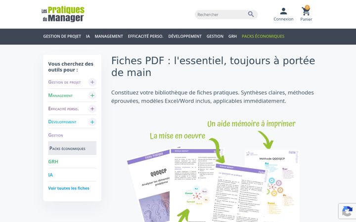 Screenshot of lespratiquesdumanager.com