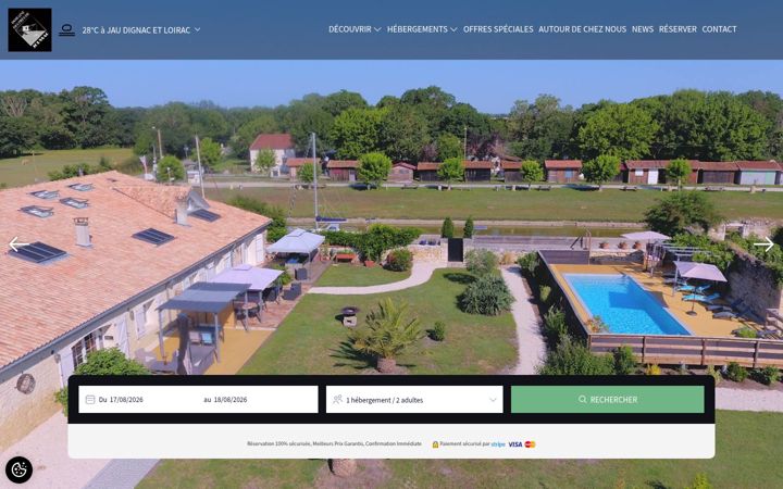 Screenshot of lespresdejoussac.com