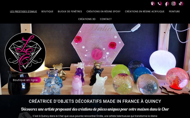 Screenshot of lesprestigesdemilie.com