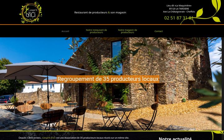 Screenshot of lespritdici.fr