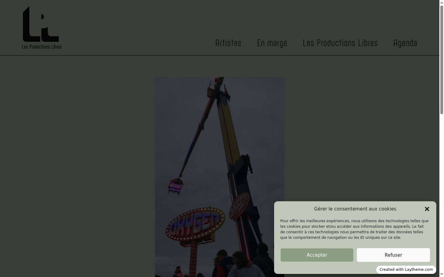 Screenshot del banner di consenso mostrato prima di qualsiasi interazione