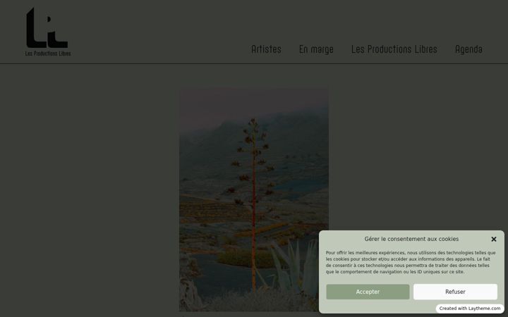 Screenshot of lesproductionslibres.com