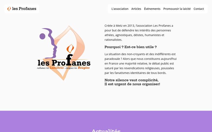 Screenshot of lesprofanes.fr