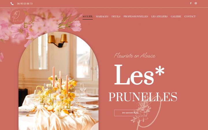 Screenshot of lesprunelles-floraldesign.fr