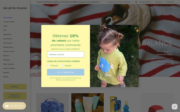 Screenshot of lesptitsmosus.com