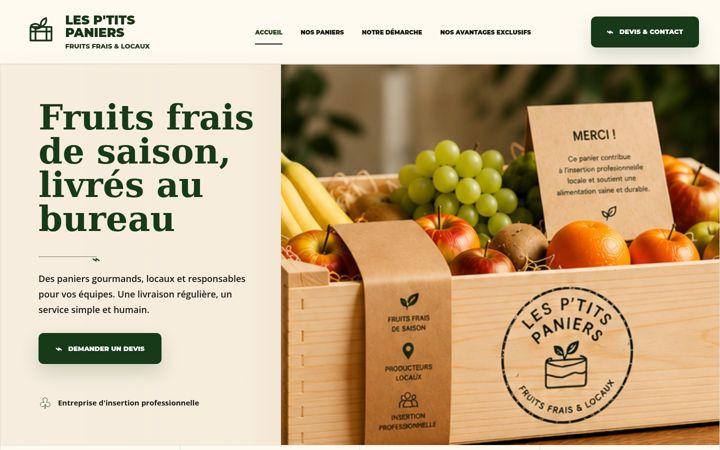 Screenshot of lesptitspaniers.fr