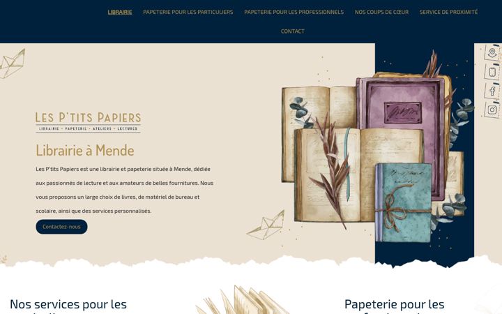 Screenshot of lesptitspapiers48.fr