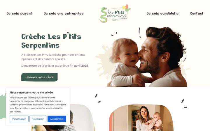 Screenshot of lesptitsserpentins.com