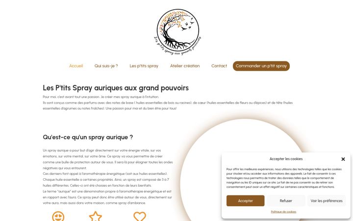 Screenshot of lesptitsspray.ch