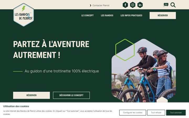 Screenshot of lesrandosdepierrot.com
