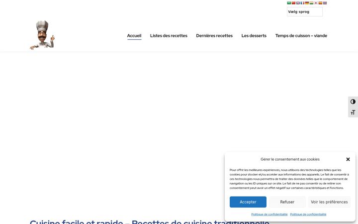 Screenshot of lesrecettesdecuisine.com
