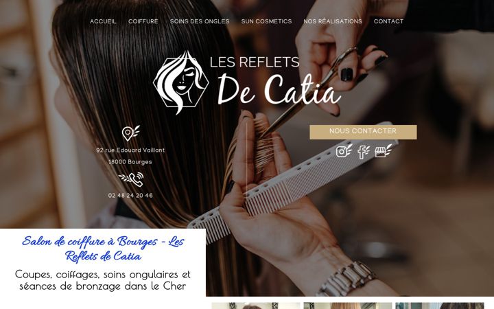 Screenshot of lesrefletsdecatia18.fr
