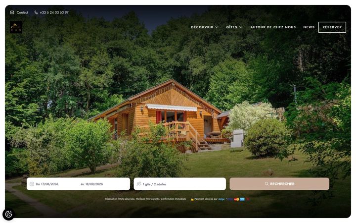 Screenshot of lesrefugesdelasemoy.com
