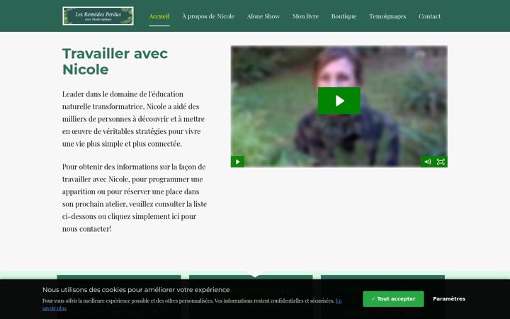 Screenshot of lesremedesperdus.com