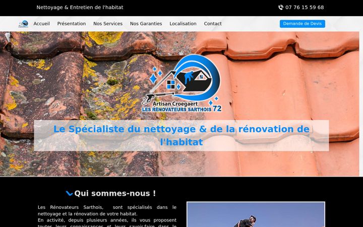Screenshot of lesrenovateurssarthois-72.fr