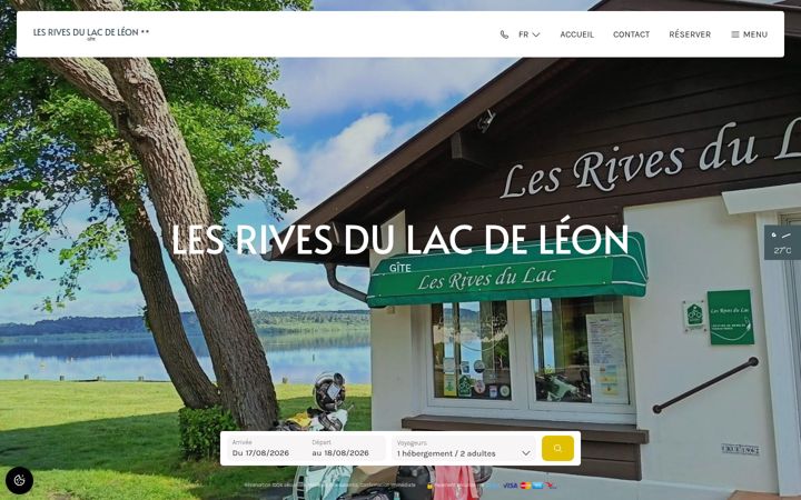 Screenshot of lesrivesdulac-leon.com
