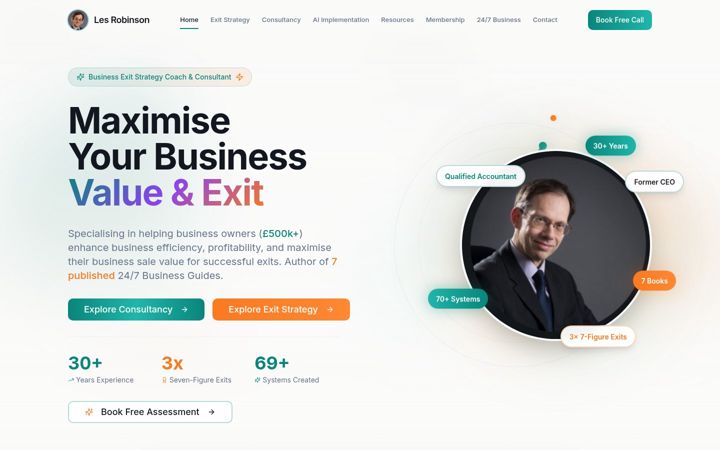 Screenshot of lesrobinson.co.uk