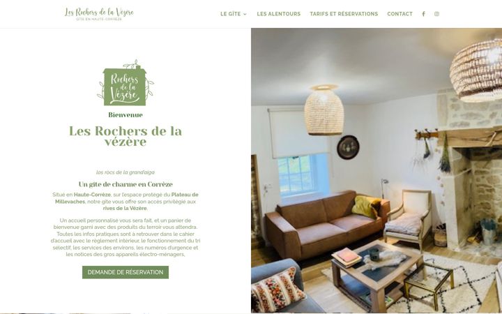 Screenshot of lesrochersdelavezere.fr