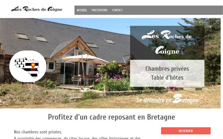 Screenshot of lesrochesdecoigne.com