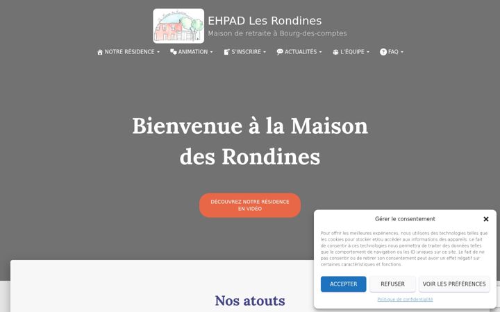 Screenshot of lesrondines.com