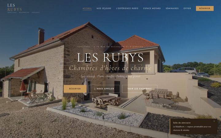 Screenshot of lesrubys.com