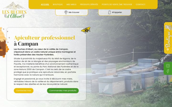 Screenshot of lesruchesdalbert.fr