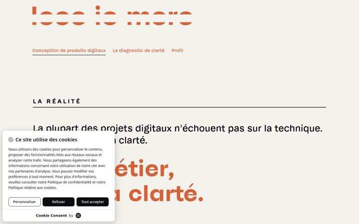 Screenshot of less-is-more.ch