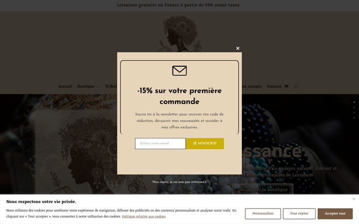 Screenshot of lessance.fr
