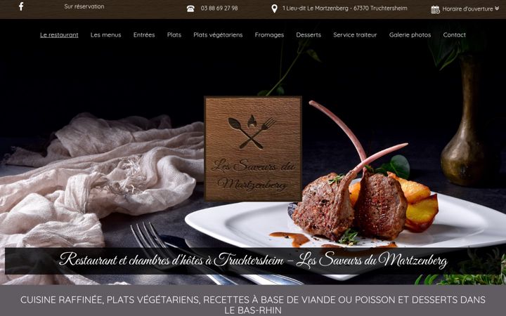 Screenshot of lessaveursdumartzenberg.fr