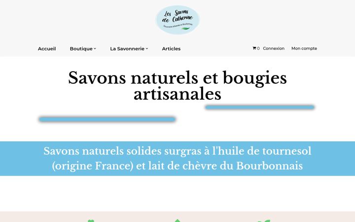 Screenshot of lessavonsdecatherine.com